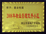 2009年1月6日，商丘桂園榮獲"商丘市物業(yè)管理優(yōu)秀小區(qū)"稱號。